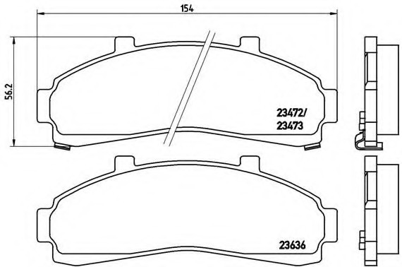 P24041 BREMBO (Германия) P24041_=GDB4010=222546 !колодки дисковые п. \ Ford Explorer/ Ranger 83>, Mazda B-serie 95> P24041 BREMBO