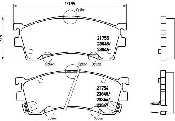 P49023 BREMBO (Германия) P49023_=GDB3192=426 012B-SX !колодки дисковые п. \ Mazda 323 1.4-2.0D 98-03/626 1.8i 97-99 P49023 BREMBO