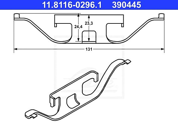 11811602961 Ate Комплект монтажный тормозных колодок BMW - 3 (E46) - 330 d BMW - 3 Touring (E46) - 330 i 11811602961 ATE