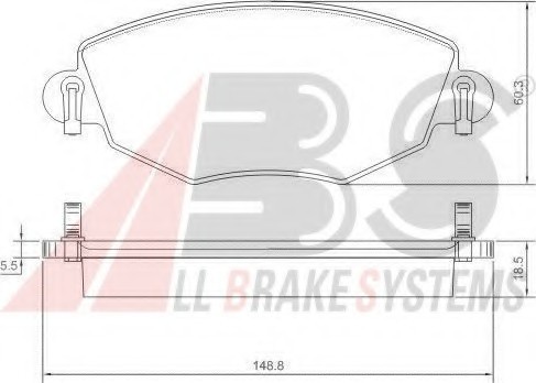 37215 ABS Колодка торм. диск. FORD/JAGUAR MONDEO/X-TYPE передн. (пр-во ABS)