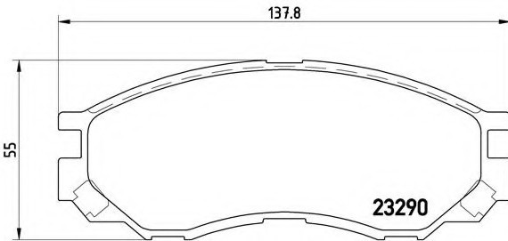 P54020 BREMBO (Германия) P54020_=gdb1286=fdb1422 !колодки дисковые п.mitsubishi l200l300space gear 2.0i-2.5dtd 94> P54020 BREMBO