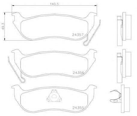 P37009 BREMBO (Германия) P37009_=GDB4139 [5083882AC] !колодки дисковые з. \ Jeep Cherokee 2.4-3.7i/2.5-2.8CRD 03> P37009 BREMBO