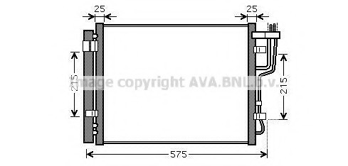 HY5189D AVA COOLING AVA HY5189D_радіатор кондиціонера! з осушить. \  Hyundai Avante/Elantra/i30 1.6-2.0 CRDi 06> HY5189D AVA