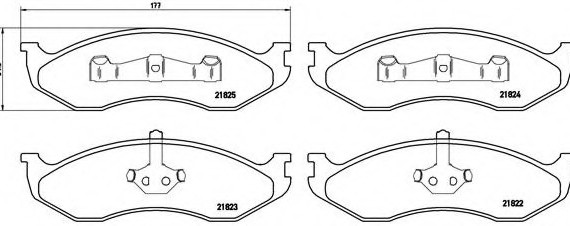 P37004 BREMBO (Германия) Гальмівні колодки дискові BREMBO