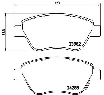 P59051 BREMBO (Германия) P59051_=858 31=FDB1920=FO827781 !колодки дисковые п. \ Opel Corsa 1.0-1.4/1.3CDTi 06> P59051 BREMBO