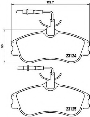 P61060 BREMBO (Германия) Гальмівні колодки дискові BREMBO