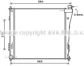 HY2303 AVA COOLING Радіатор системы охлаждения HYUNDAI: I40 (VF) 1.7 CRDI 12-, I40 CW (VF) 1.7 CRDI 11- МКПП HY2303 AVA