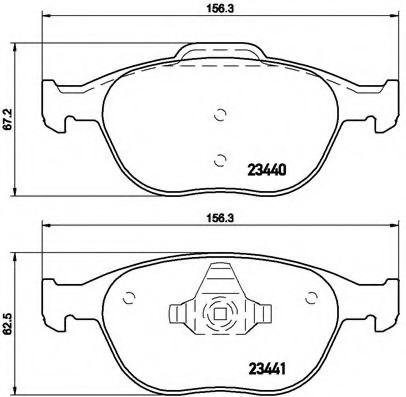 P24058 BREMBO (Германия) Гальмівні колодки дискові BREMBO