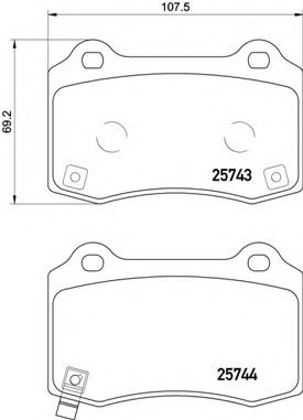 P30074 BREMBO (Германия) Гальмівні колодки дискові BREMBO