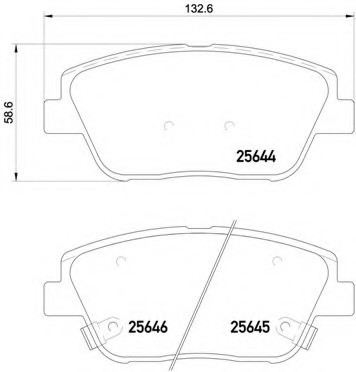 P30066 BREMBO (Германия) Гальмівні колодки дискові BREMBO