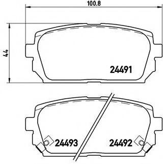 P30040 BREMBO (Германия) P30040_=1303 02 [583021DE00] !колодки дисковые з. \ Kia Carens 2.0CVVTi/2.0CRDi 06> P30040 BREMBO