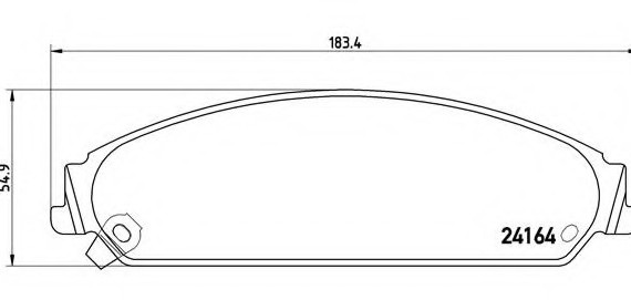 P11017 BREMBO (Германия) Колодка торм. диск. CHRYSLER передн. (пр-во BREMBO)