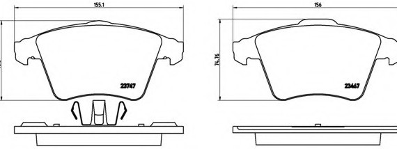 Гальмівні колодки дискові BREMBO