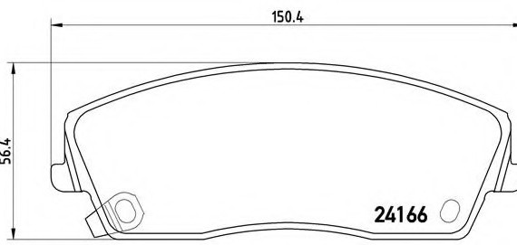 P11019 BREMBO (Германия) Гальмівні колодки дискові BREMBO