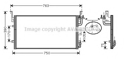 HY5083 AVA COOLING Ava hy5083_=ns94447=oehy-9760638001 !радиатор конд. hyundai sonata 2.02.42.52.7 99-04 HY5083 AVA