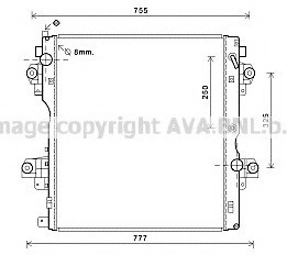 Радіатор системы охлаждения TOYOTA: LAND CRUISER 150 (KDJ15, GRJ15) 3.0 D-4D 09- АКПП TO2604 AVA