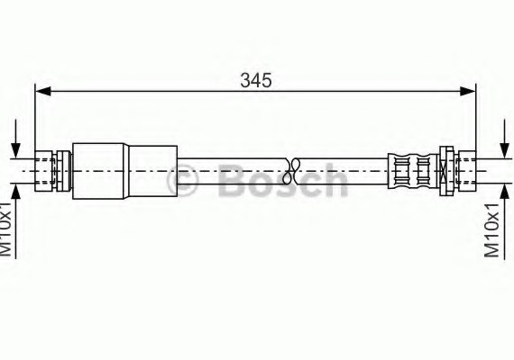 1987476058 BOSCH 1 987 476 058_!шланг торм. зад. ford fusion 1.251.41.61.4tdci1.6tdci 02> l=345 1987476058 BOSCH