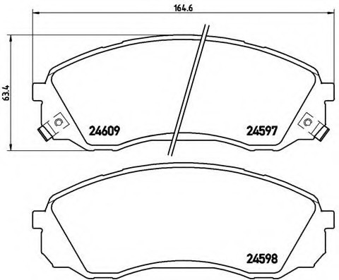 P30041 BREMBO (Германия) Гальмівні колодки дискові BREMBO