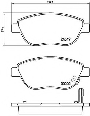 P59052 BREMBO (Германия) P59052_=859 21 [1605354] !колодки дисковые п. \ Opel Corsa D 1.3CDTi/1.7CDTi 06> P59052 BREMBO