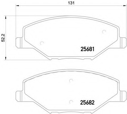 P85121 BREMBO (Германия) Колодки гальмівні дискові SKODA: FABIA 06-14, FABIA Combi 07-14  \  VW: POLO 09- P85121 BREMBO