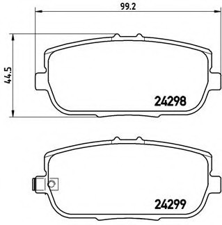 P49044 BREMBO (Германия) Гальмівні колодки дискові BREMBO