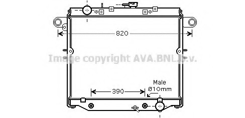 TO2378 AVA COOLING Радиатор системы охлаждения TOYOTA: LAND CRUISER 100 (_J10_) 4.2 TD (HDJ100_) 98 - TO2378 AVA