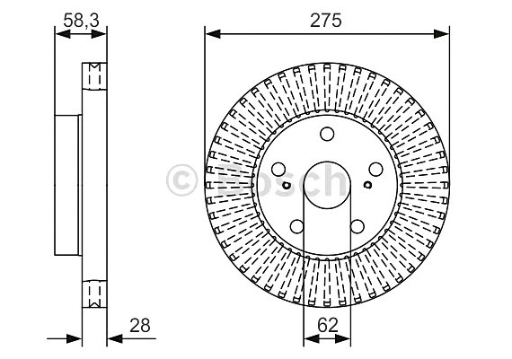 0986479A97 BOSCH 0 986 479 A97_диск тормозной передний! \ Toyota Hilux 2.7-4.0/2.5D/3.0D 05> 0986479A97 BOSCH