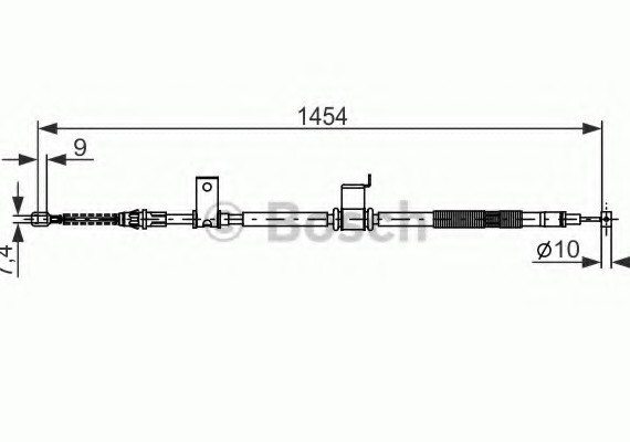 1987482294 BOSCH 1 987 482 294_трос ручника правый! L=1277/1454 \ Chevrolet Captiva 2.4 07> 1987482294 BOSCH