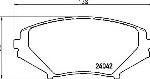 P49034 BREMBO (Германия) P49034_=GDB3356=1080 01 [F1YA3323ZA] !колодки дисковые п. \ Mazda RX8 2.6 03> P49034 BREMBO