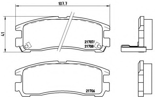 P54012 BREMBO (Германия) Колодки тормозные mitsubishi galant 92-04pajero pinin 99-space wagon 91-99 зад P54012 BREMBO