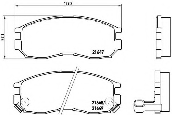 P54014 BREMBO (Германия) Гальмівні колодки дискові BREMBO