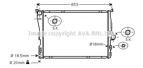 BW2343 AVA COOLING Радиатор системы охлаждения BMW: X3 (E83) 2.5 si/3.0 si/xDrive25i/xDrive30i 04 - BW2343 AVA