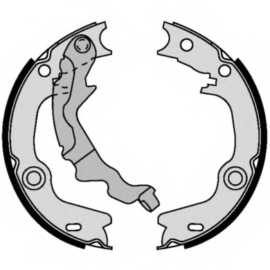 S30532 BREMBO (Германия) S30532_колодки барабанные ручника! \ Hyundai Accent, KIA Rio1.4/1.6/1.5D 05> S30532 BREMBO