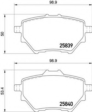 P61122 BREMBO (Германия) Тормозные колодки