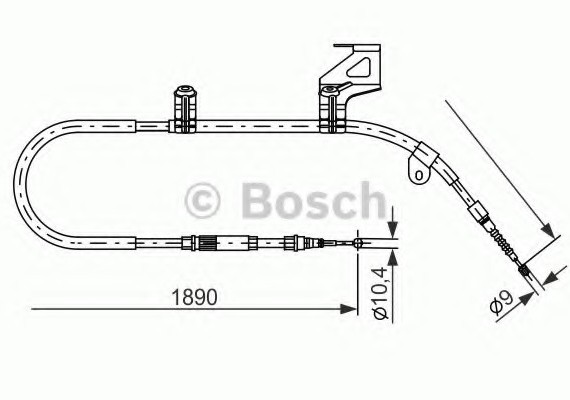 1987477804 BOSCH Гальмівний трос BOSCH