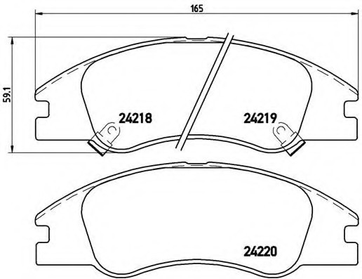 P30042 BREMBO (Германия) P30042_=1134 02 [581012fa10] !колодки дисковые п. kia cerato 1.5-2.0crdi 04> P30042 BREMBO