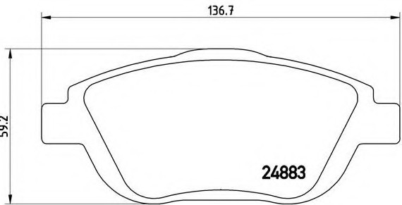 P61103 BREMBO (Германия) Гальмівні колодки дискові BREMBO