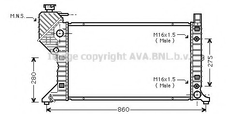 Фото ava msa2343_радиатор системы охлаждения! акпп \ mb, dodge sprinter all 00-06 msa2343 ava MSA2343 AVA COOLING MSA2343 AVA COOLING AVA MSA2343_радиатор системы охлаждения! АКПП \ MB, Dodge Sprinter All 00-06 MSA2343 AVA