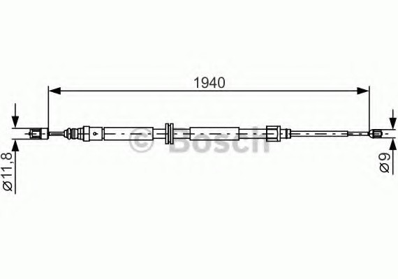 1987482325 BOSCH Гальмівний трос BOSCH