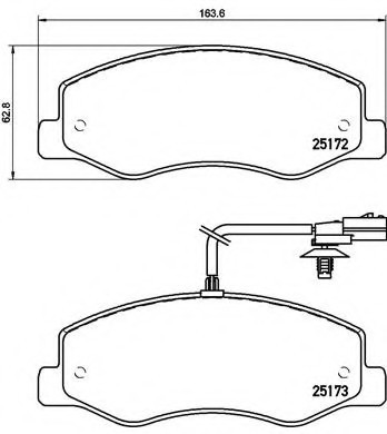 P68061 BREMBO (Германия) Колодка торм. диск. OPEL MOVANO B 2.3CDTI 2010-,RENAULT MASTER IV 2010- задн. (пр-во BREMBO)