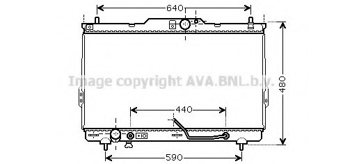 HY2114 AVA COOLING Радіатор охолодження двигуна HYUNDAI SANTA FE 20TD AT 03-06 (Ava)