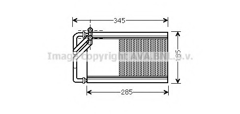 KA6125 AVA COOLING Радиатор отопителя KIA: CARNIVAL III (UVP_) 2.7 V6/2.9 CRDi/2.9 CRDi LX 05 - KA6125 AVA