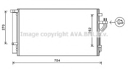 Фото конденсор кондиціонера Hyundai iX35/ KIA Sportage (AVA) HYA5279D AVA COOLING HYA5279D AVA COOLING Конденсор кондиціонера Hyundai iX35/ KIA Sportage (AVA)