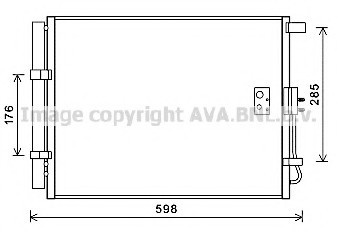 HY5373D AVA COOLING AVA HY5373D_радиатор кондиционера! \ Hyundai i30, KIA Ceed 1.4/1.6CRDi 11> HY5373D AVA