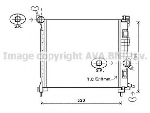 OL2562 AVA COOLING AVA OL2562_радиатор системы охлаждения! 470x430x26 \ Opel Meriva B 1.4 10> OL2562 AVA