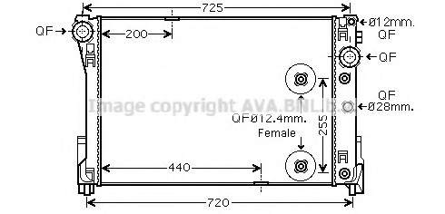 MS2491 AVA COOLING Радиатор системы охлаждения Недоступен к заказу. MB: (W204) C 63 AMG 11/07- MS2491 AVA