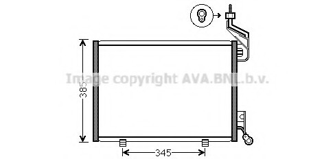 FD5444 AVA COOLING Радиатор кондиционера FORD: FIESTA VI 1.6 TDCI 08-, FIESTA VAN 1.6 TDCI 09- FD5444 AVA