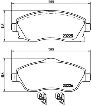 P59036 BREMBO (Германия) Гальмівні колодки дискові BREMBO