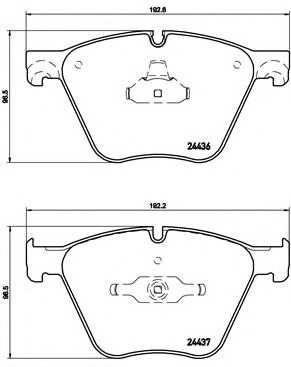 P06073 BREMBO (Германия) Гальмівні колодки дискові BREMBO