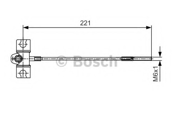 Фото трос ручного тормоза NISSAN ALMERA (N16) 00-/TINO 00- передний 221мм 1987477913 BOSCH 1987477913 BOSCH 1987477913 BOSCH Трос ручного тормоза NISSAN ALMERA (N16) 00-/TINO 00- передний 221мм 1987477913 BOSCH